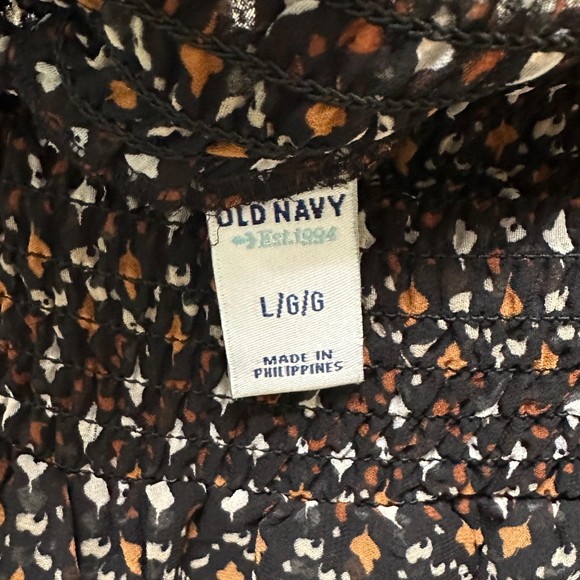 Old Navy Elastic Waist Brown Ruffled Skirt, Large, Pre-owned - Picture 4 of 6